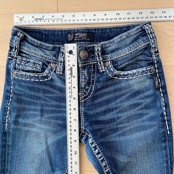 Silver Jeans Co. Suki Mid Straight leg 25 Womens Blue Denim Straight Leg Jeans - Picture 13 of 15